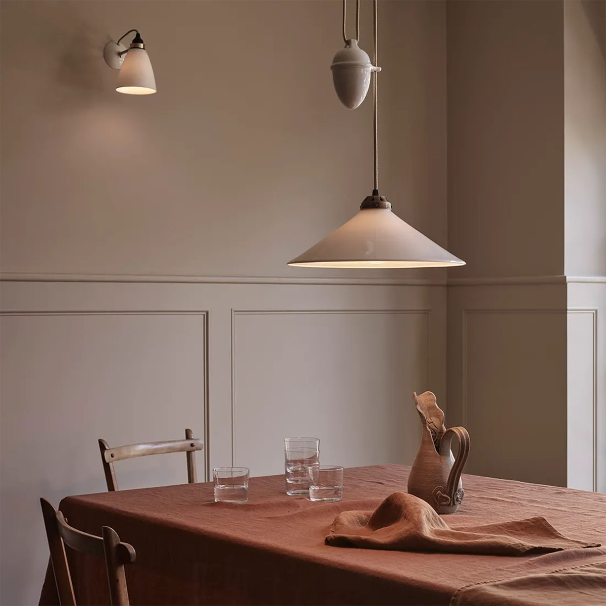 Cobb Large Pendelleuchte, Messing roh Ø: 35 cm