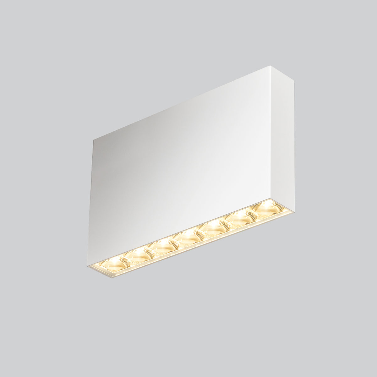 fbl-23 Aufbaustrahler, B: 16,3 cm, H: 11,7 cm, Weiß matt, Warmweiß 3000K, Flood 45°, DALI