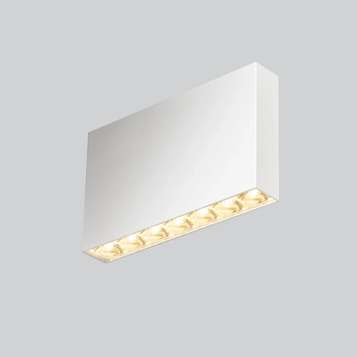 fbl-23 Aufbaustrahler, B: 16,3 cm, H: 11,7 cm, Weiß matt, Warmweiß 3000K, Flood 45°, DALI