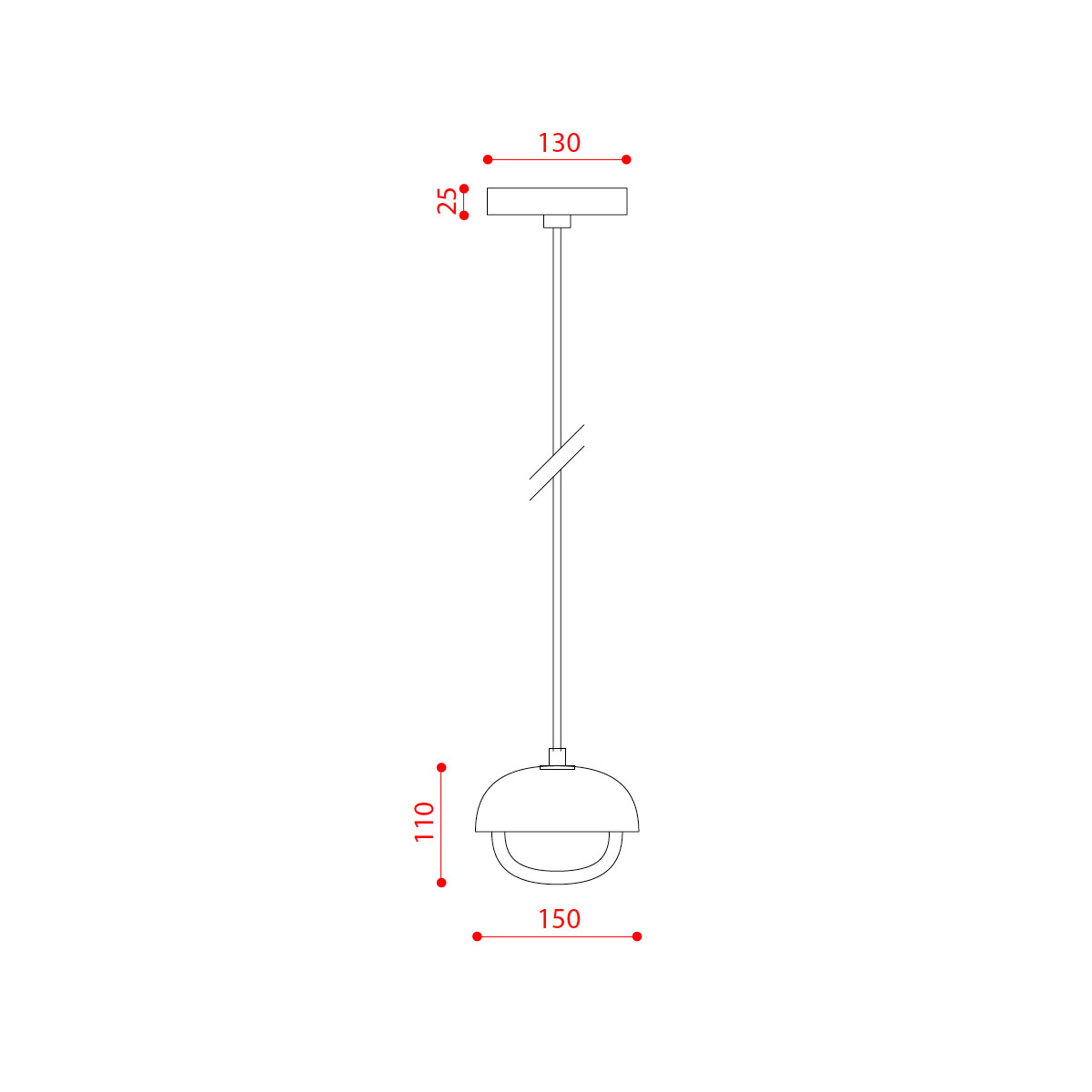 Muse 554.21 Pendelleuchte Ø: 15 cm, Schwarz & Kupfer