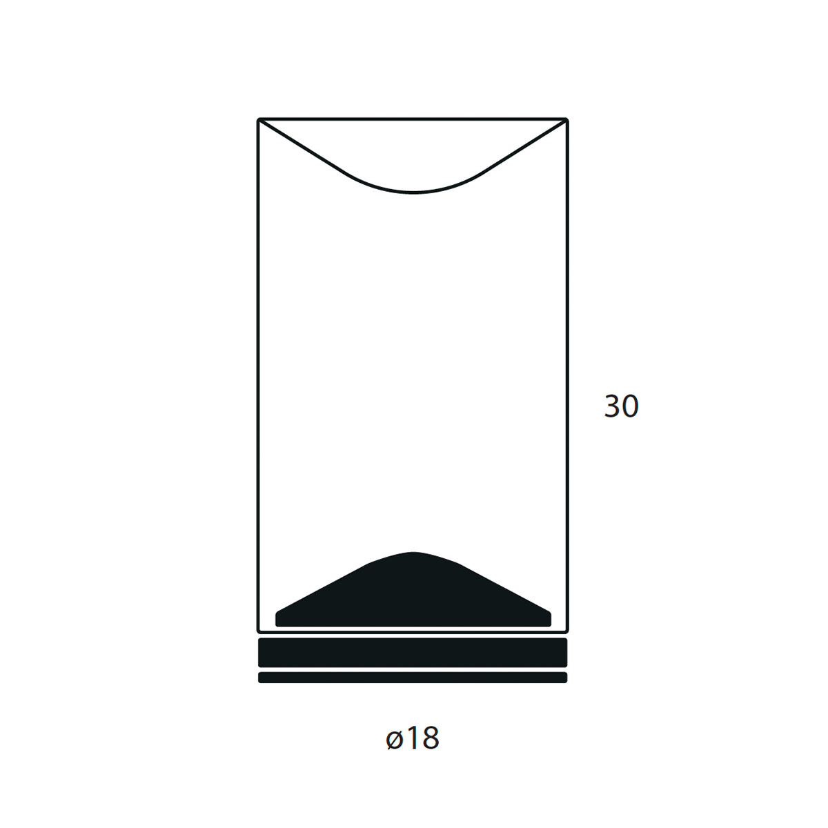 Eva Tischleuchte, Ø: 18 cm, Drehdimmer, Schwarz eloxiert, Warmweiß 3000K Eva Tischleuchte, Ø: 18 cm, Drehdimmer, Messing eloxiert, Extra-Warmweiß 2700K