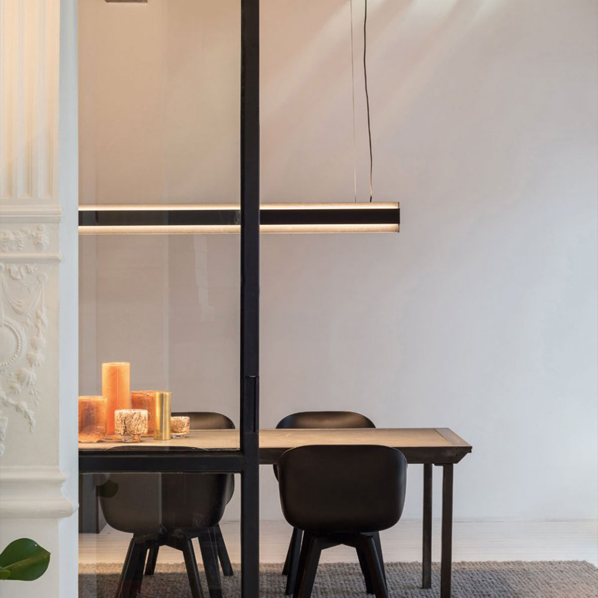 ONE-AND-ONLY P20 DOWN-UP 930 DIM5 Pendelleuchte, Schwarz, DALI, L: 190,2 cm