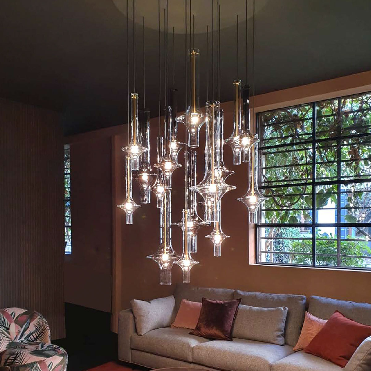 Penta Light Wonder 1504-23 Pendelleuchte Designerleuchte – Schwarzes Glas,, diffuse Beleuchtung, macht sich hervorragend auf dem Schreibtisch, exklusive Designerleuchte von Penta Light, ideal über Esstisch, Küche oder Wohnzimmer