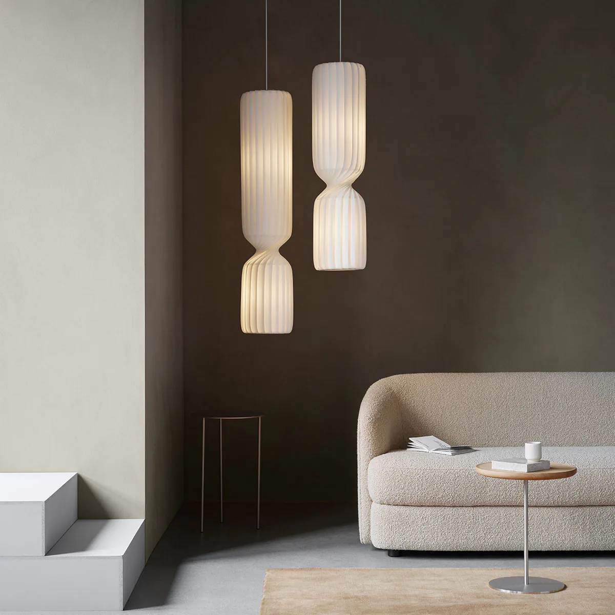 TR41 Pendelleuchte, PC / Vliesstof, Ø: 25 cm, H: 100 cm TR41 Pendelleuchte, PC / Vliesstof, Ø: 25 cm, H: 140 cm