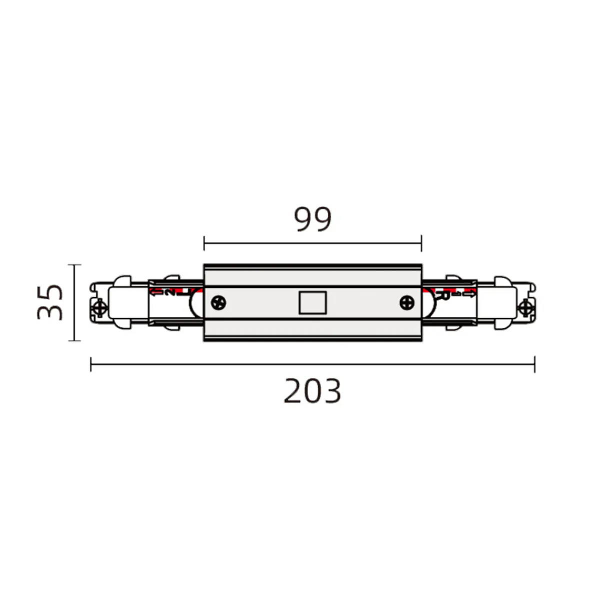 3-Phasen DALI Mitteleinspeiser, Schwarz 3-Phasen DALI Mitteleinspeiser, Weiß
