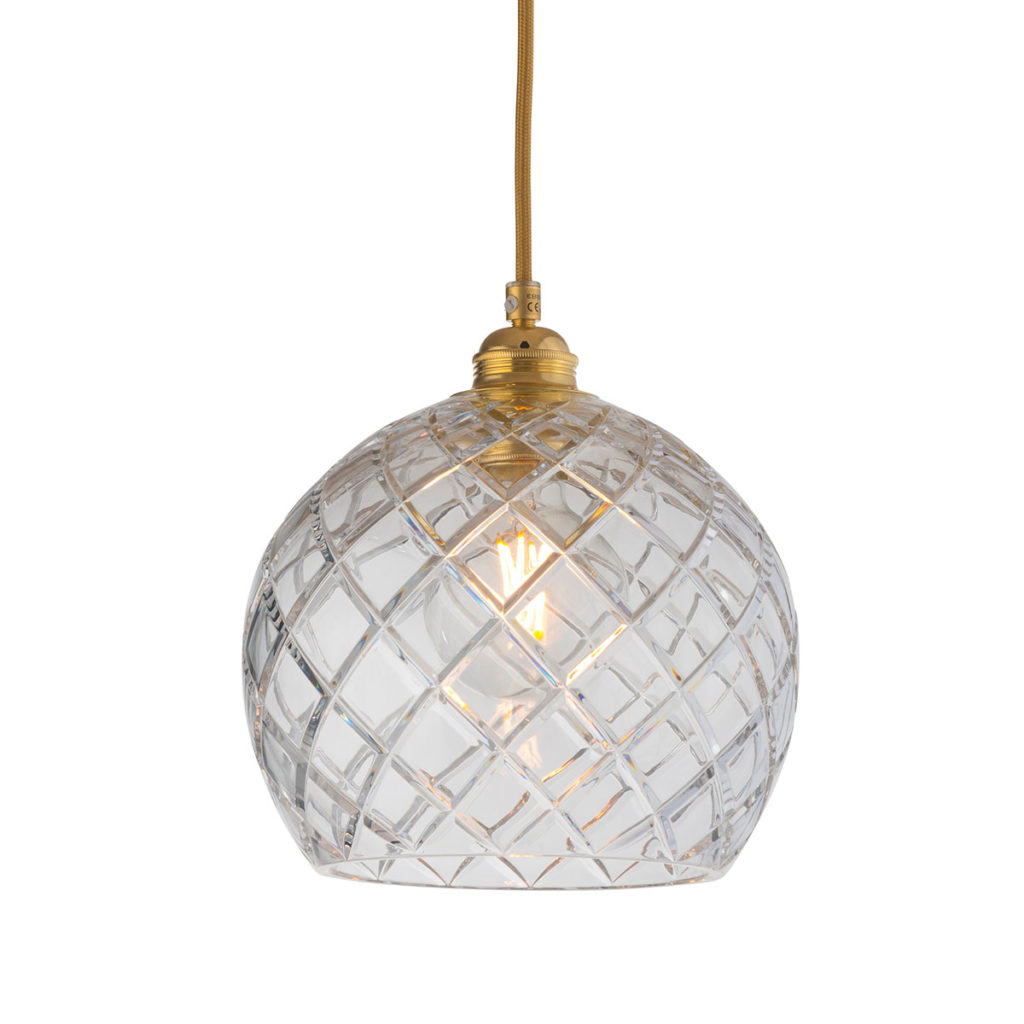 Rowan Pendelleuchte Crystal M Ø 22 cm, Gold, Medium Check Rowan Pendelleuchte Crystal M Ø 22 cm, Gold, Medium Check