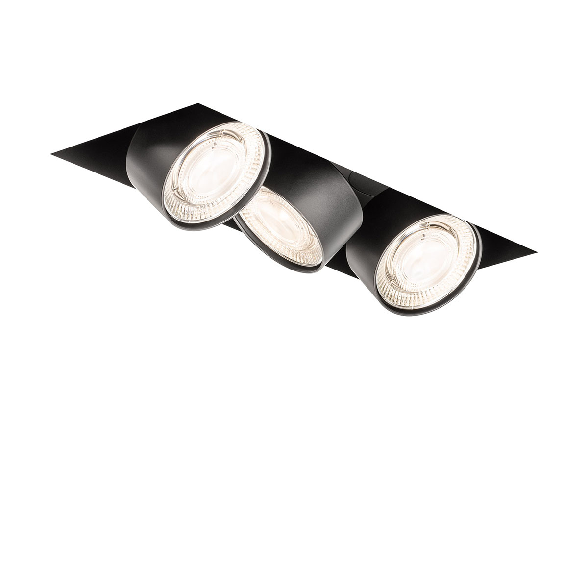 Wittenberg 4.0, wi4-eb-3e-db Einbaustrahler, Schwarz matt, Warmweiß 3000K, Flood 38°