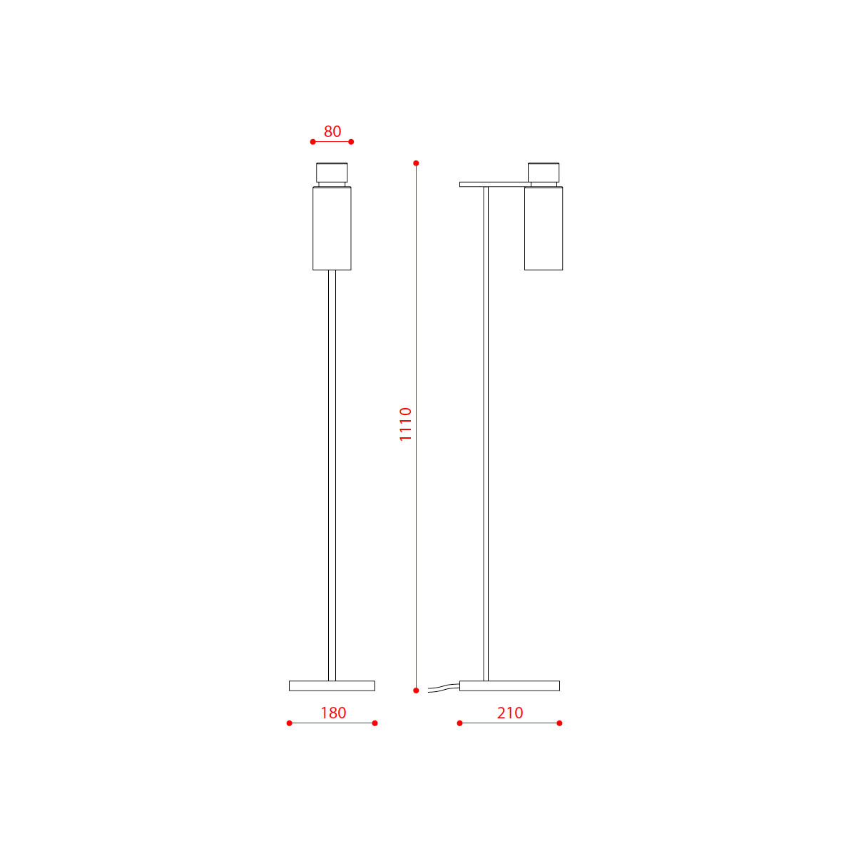 Osman 560.61 Stehleuchte H: 111 cm, Schwarz Matt / Messing & Klarglas Osman 560.61 Stehleuchte H: 111 cm, Schwarz Matt / Schwarz Chrom & Rauchglas