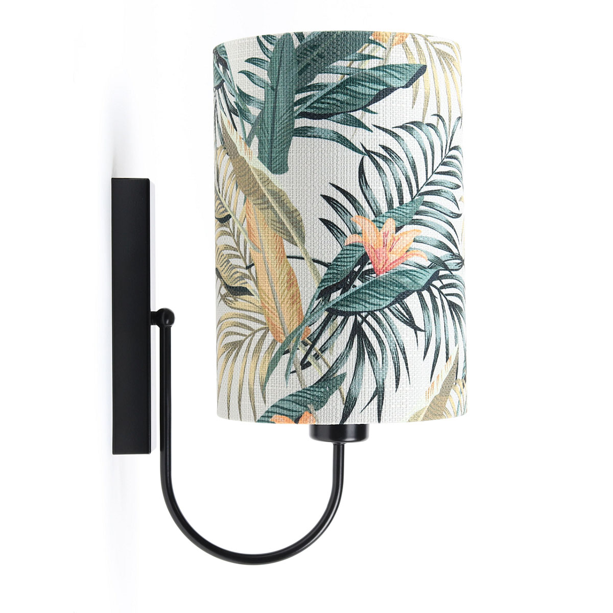 Wandleuchte Portland, Blumenmuster, H: 36 cm