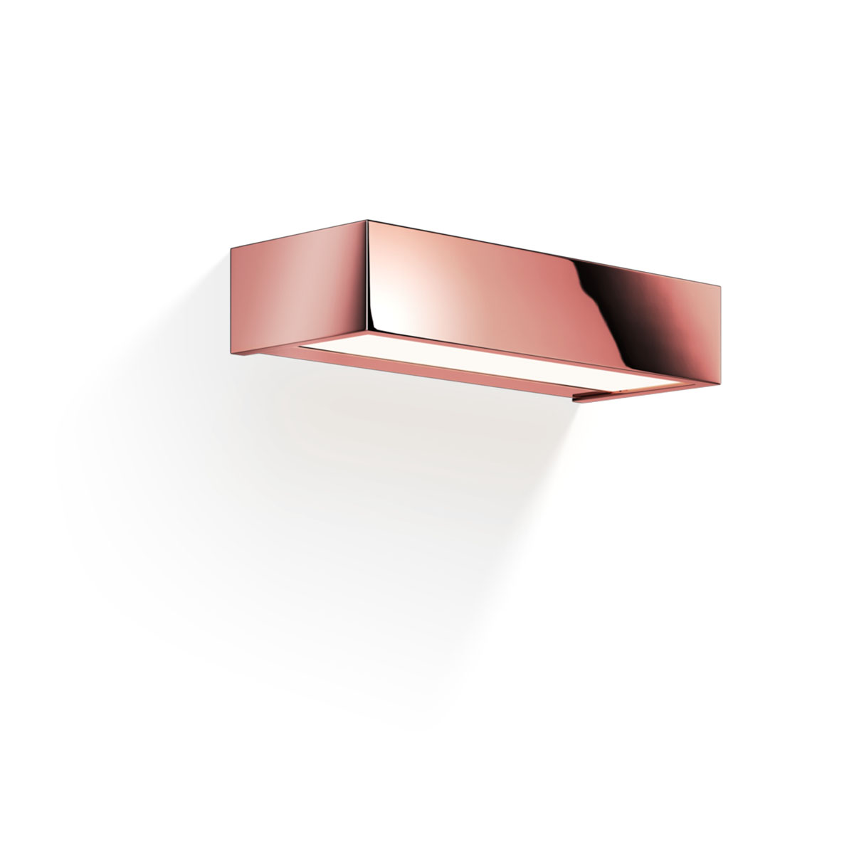 Exklusive Wandleuchte für Badezimmer und Gäste-WC – Decor Walther Box 25 N LED Wandleuchte Bad, Rosegold, B: 25 cm, Warmweiß 3000K