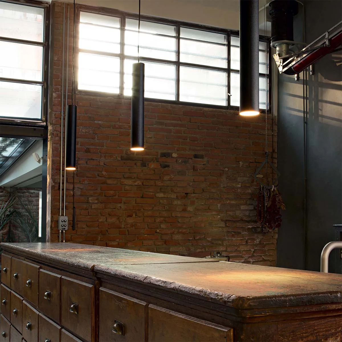 Look SP1 d06 Pendelleuchte, Ø: 6 cm, H: 40 cm, Kaffee