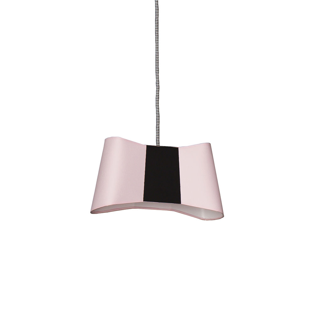 Couture Pendelleuchte, Rosa/Schwarz, Small L: 32 cm