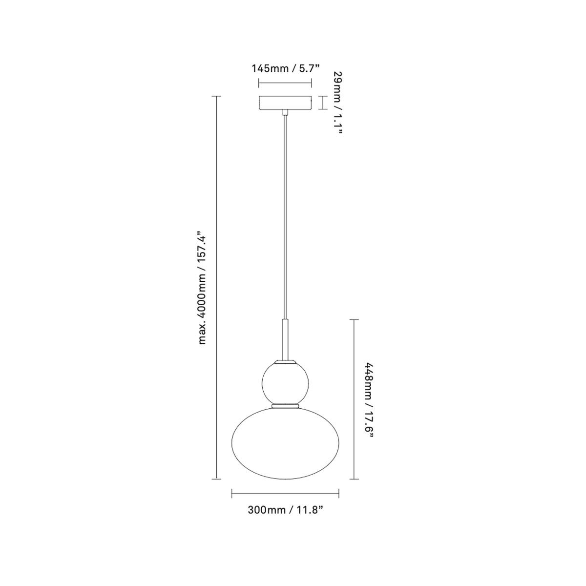 Rizzatto 32 Pendelleuchte, Ø: 30 cm, Silber satiniert
