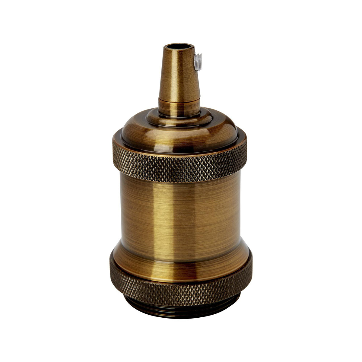 Lampenfassung E27 Aluminium mit Gewinde mit Ring Bronze Gold