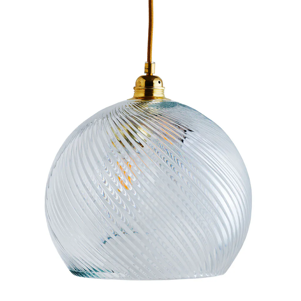 Rowan Pendelleuchte Crystal L Ø 28 cm, Gold, Swirl Rowan Pendelleuchte Crystal L Ø 28 cm, Gold, Swirl