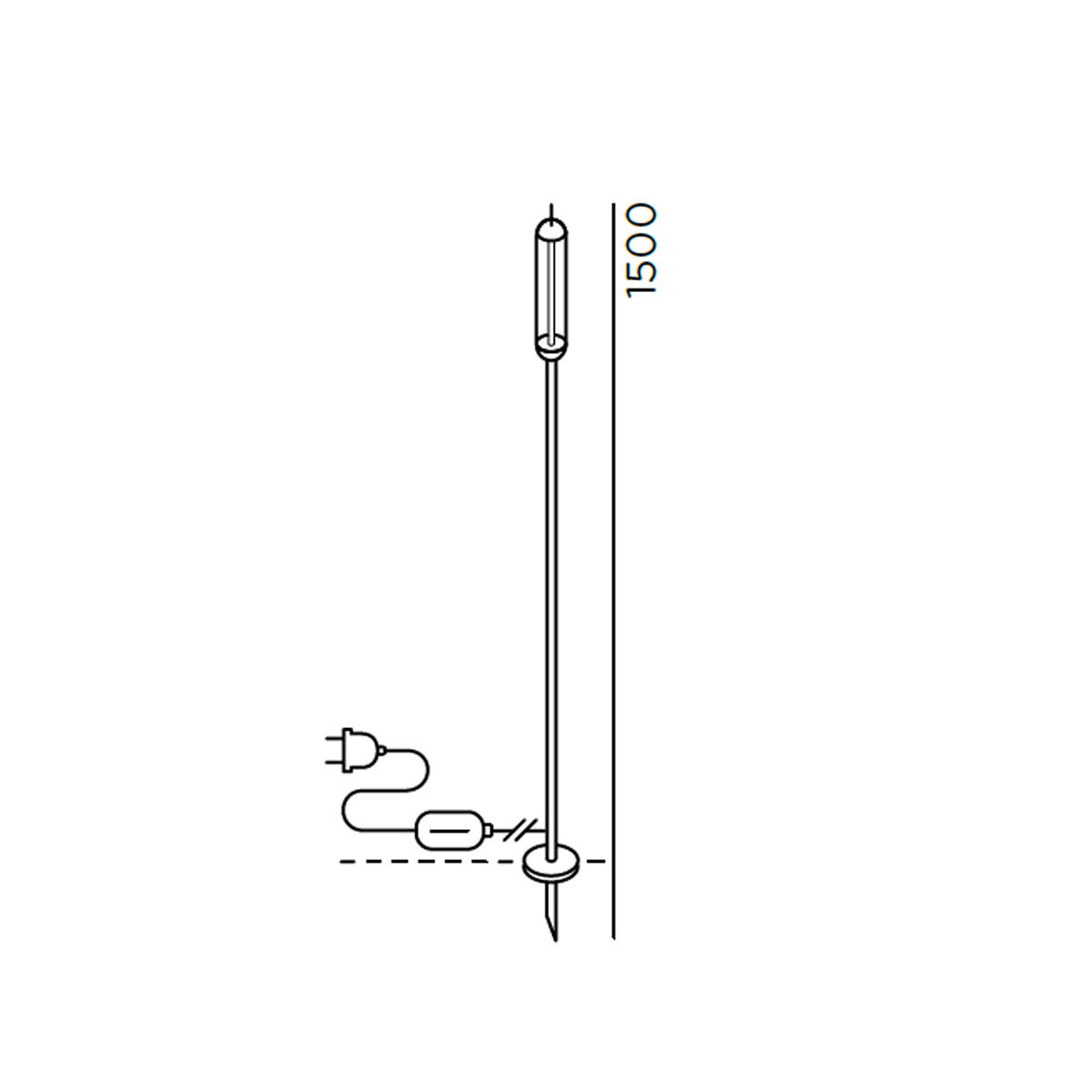 IP44.de reed M Erdspießleuchte H: 150 cm