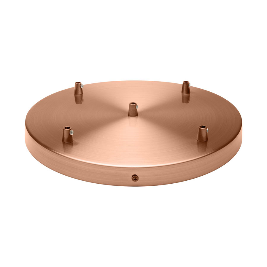 Lampen Baldachin Metall 5-fach Kupfer, Ø: 30 cm x H: 2,5 cm