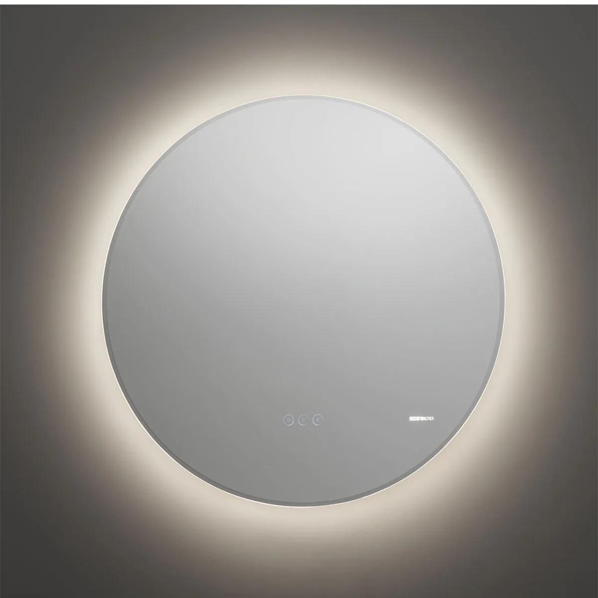 Exklusiver LED-Spiegel für Bad & Gäste-WC – Decor Walther Reflect 90 LED Spiegel mit Beleuchtung Badezimmer, Ø: 90 cm