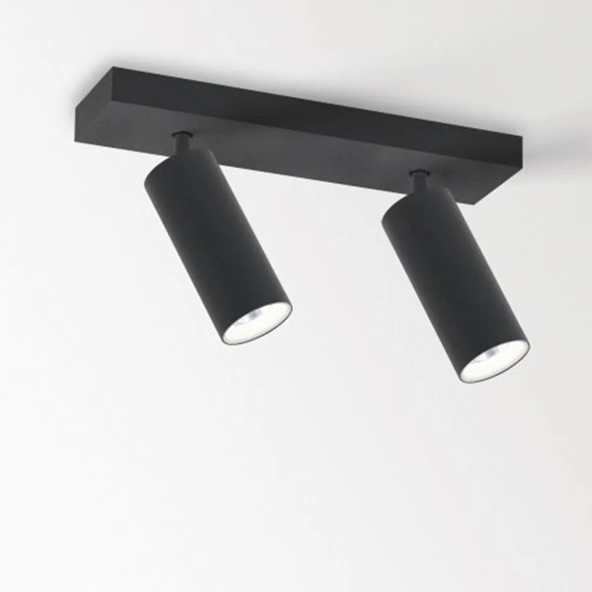 DeltaLight SPY 39 ON 2 93040 DIM8 Aufbaustrahler, Ø: 3,9 cm, L: 9,2 cm Schwarz, Warmweiß 3000K, 40° Schwarz Weiß Modern & neutral – hochwertige für Wohnzimmer schwenkbar & drehbar