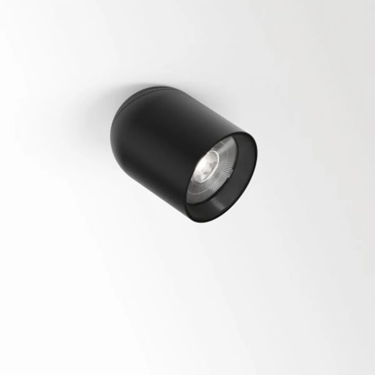 OBIN ON 93036 DIM5 Aufbaustrahler, Ø: 9 cm, L: 11,2 cm, Grau gebürstet, Warmweiß 3000K, 36°