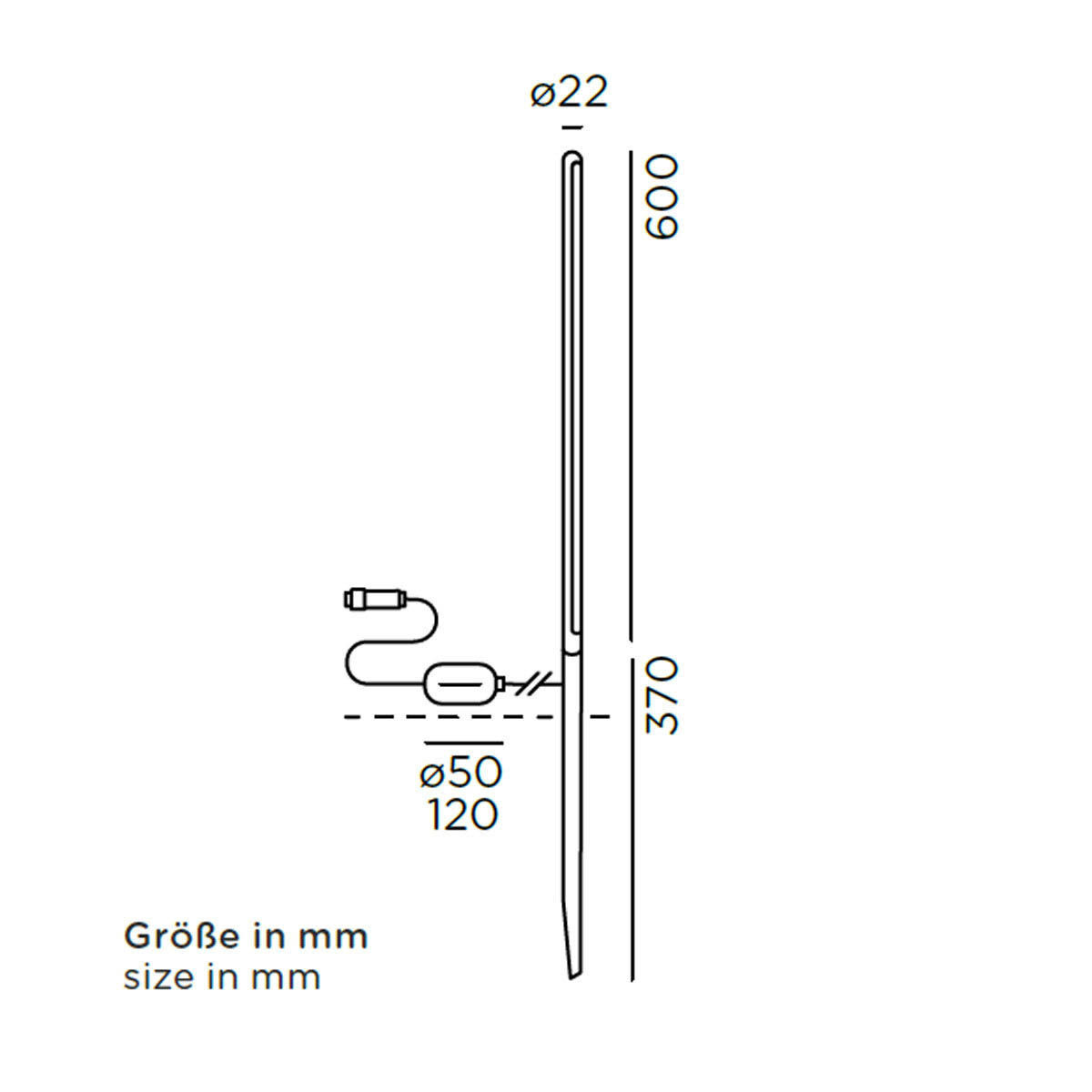 kal Erdspießleuchte, Connect, H: 60 cm IP44.de kal Erdspießleuchte, Connect H: 60 cm