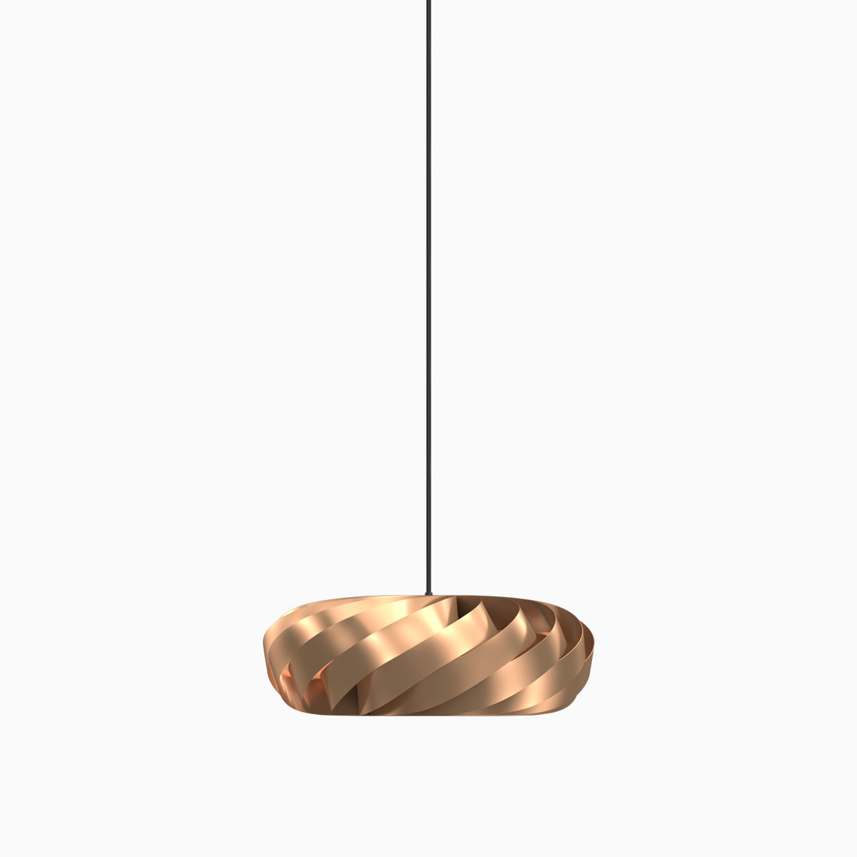 Tom Rossau TR5 Pendelleuchte, Kupfer Aluminium gebürstet, Ø: 40 cm, H: 18 cm – handgefertigte Pendelleuchte im skandinavischen Design, ideal über Esstisch oder im Wohnzimmer, gefertigt aus Aluminium, in Kupfer. Die TR5-Pendelleuchte von Tom Rossau ist per