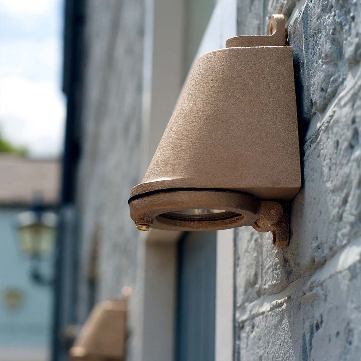 Original BTC Mast LED Wandleuchte, H: 13,9 cm, B: 7,8 cm Sandgestrahlte Bronze