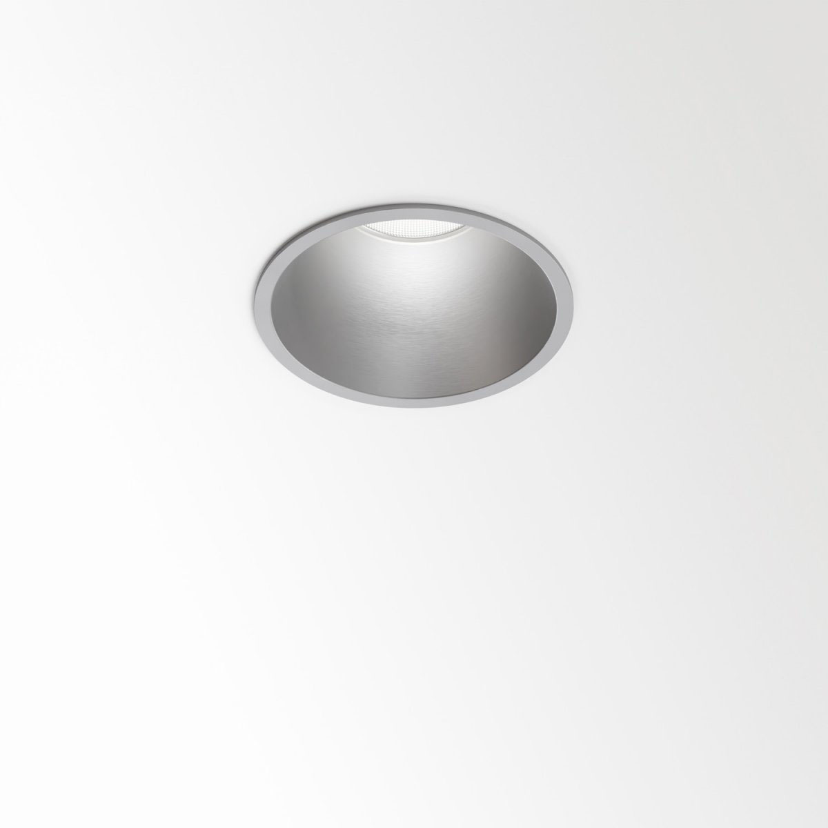 DeltaLight DEEP RINGO LED 93033 Einbaustrahler, Ø: 8,1 cm, Alu Gebürstet, Warmweiß 3000K Gebürstet Grau Modern & neutral – moderne für Badezimmer, Abstrahlwinkel 33°