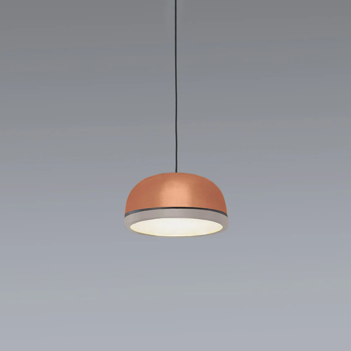 Molly 556.21 Pendelleuchte Ø: 15 cm, Kupfer, Sandgrau