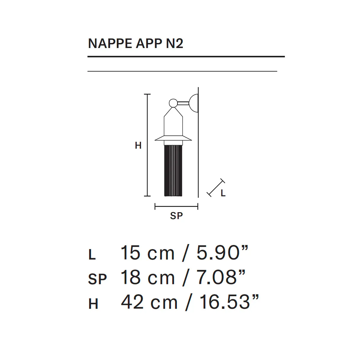 Nappe App N2 Wandleuchte, B: 15 cm, H: 42 cm, Weiß matt Nappe App N2 Wandleuchte, B: 15 cm, H: 42 cm, Mehrfarbig warm