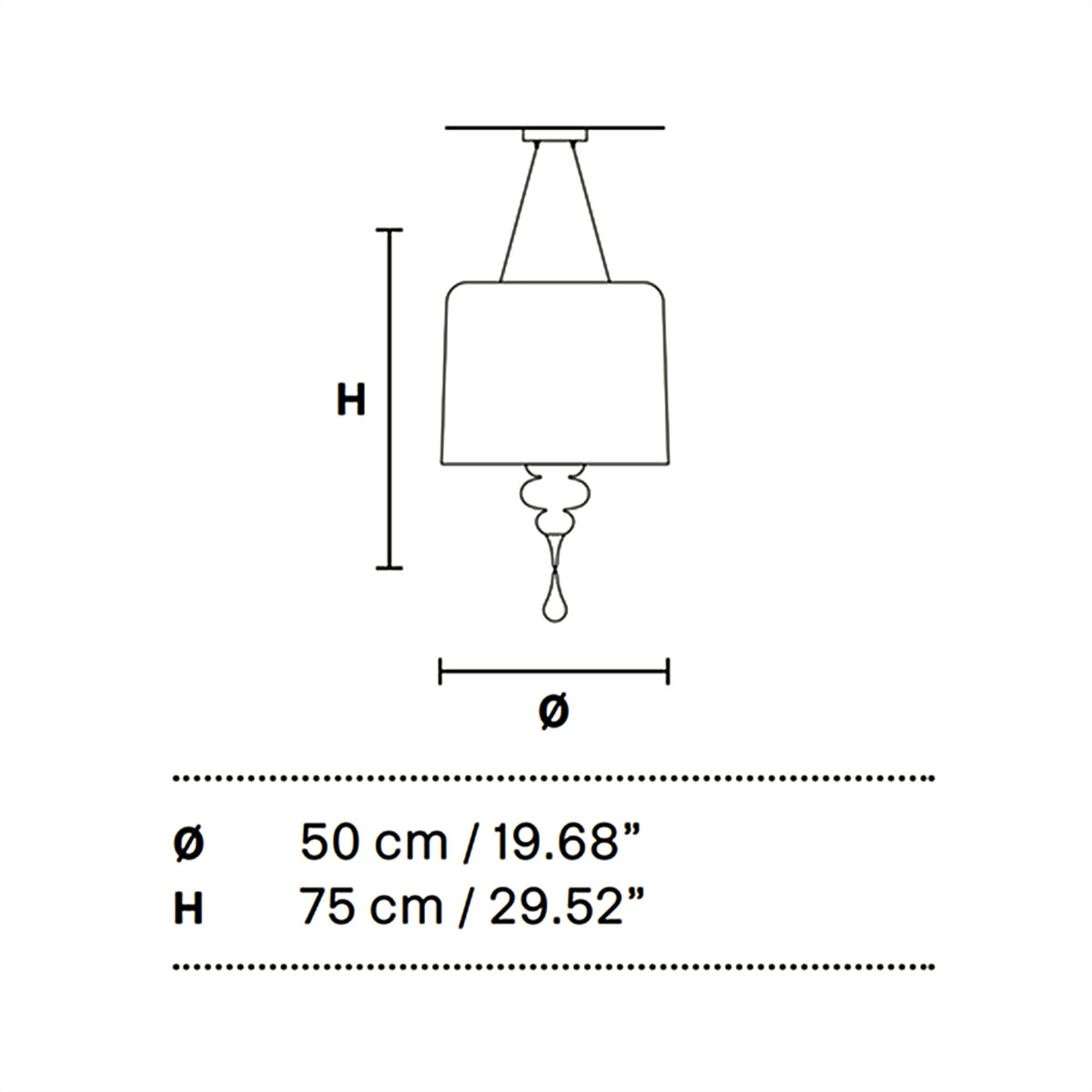Eva S3+1 Pendelleuchte, Ø: 80 cm, Blattsilber