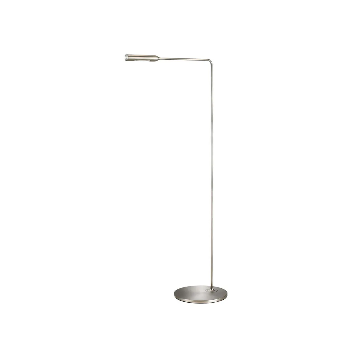Flo Lounge Stehleuchte, H: 100 cm, Nickel gebürstet, Extra-Warmweiß 2700K