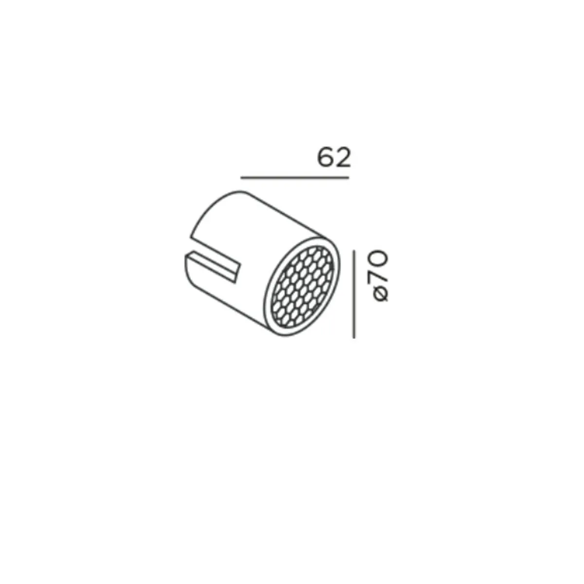 Funktionales Zubehör für den piek Leuchtenkopf in Größe C