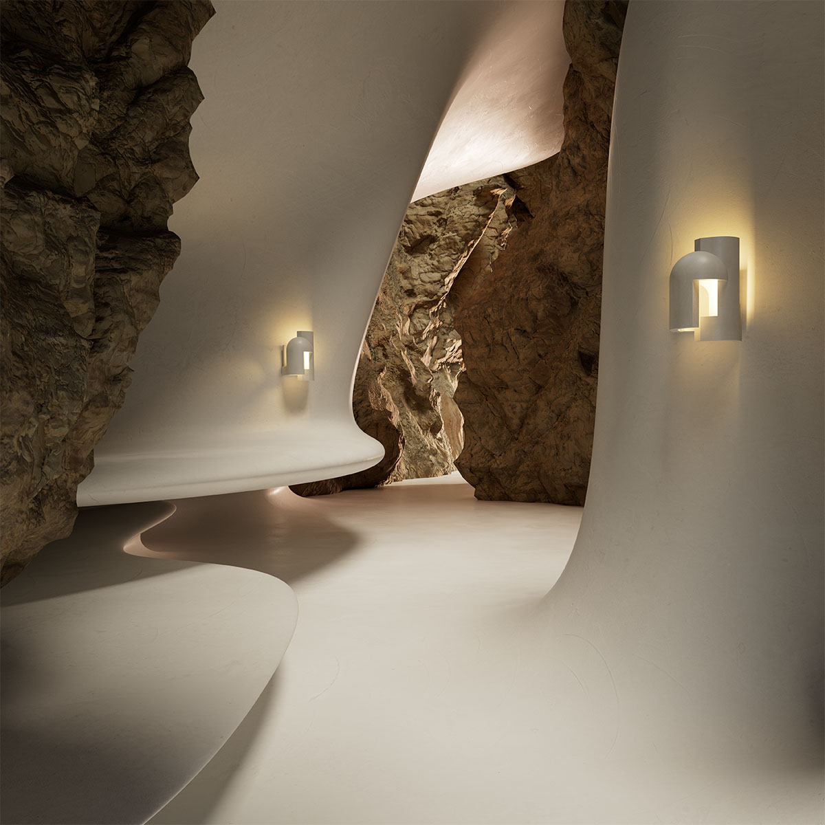 Soul Story 1 Wandleuchte, H: 28,7 cm Weiß – elegante Designerlampe des Herstellers DCW Editions geeignet für den Eingangsbereich Soul Story 3 Wandleuchte, H: 28,7 cm Weiß & Gold in Weiß Gold – hochwertige Designerlampe aus dem Hause DCW Editions geeignet für den Eingangsbereich