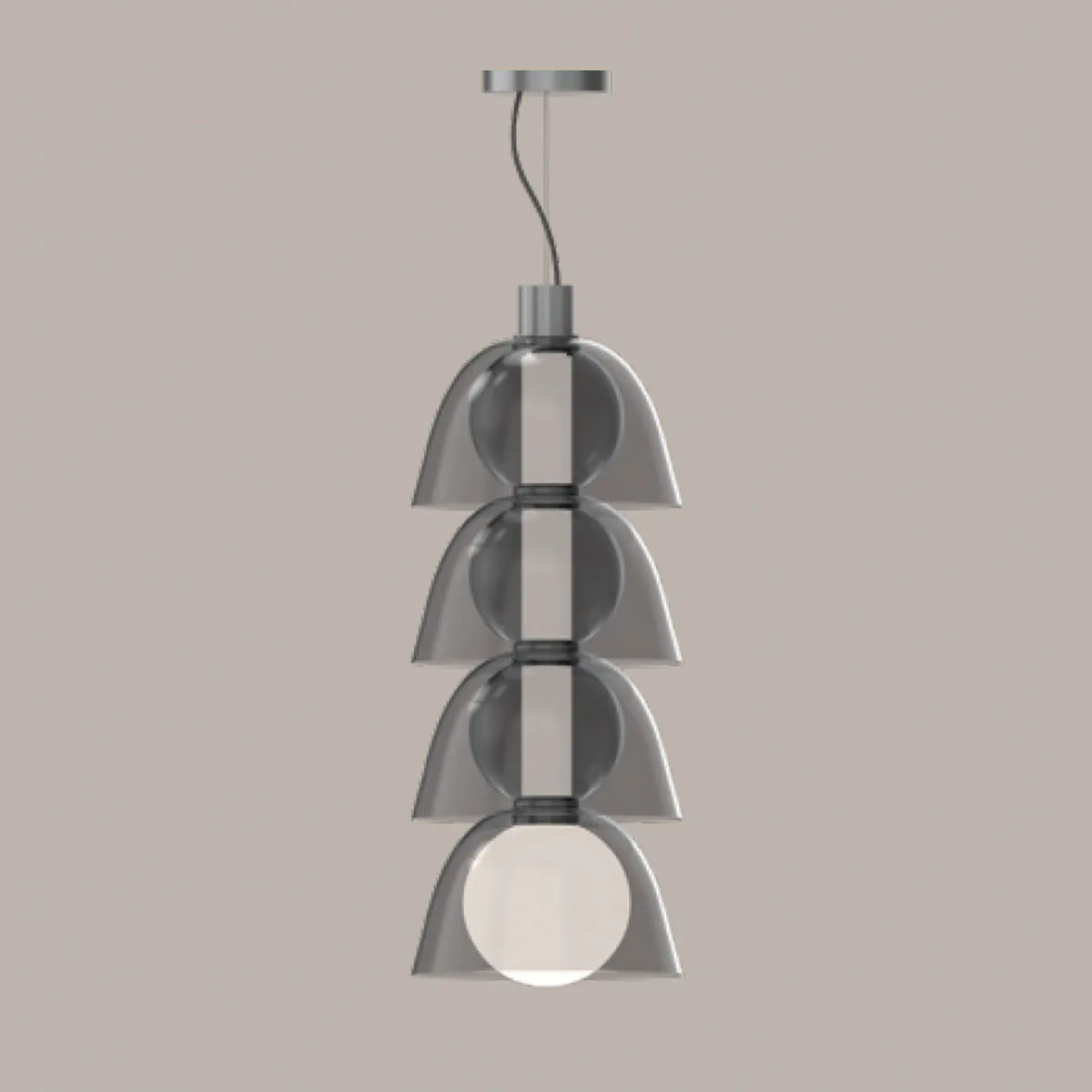 Gems Tall Pendelleuchte, Cold neutral, Tall 3 D30 A, Ø: 24 cm, H: 62 cm, Warmweiß 3000K