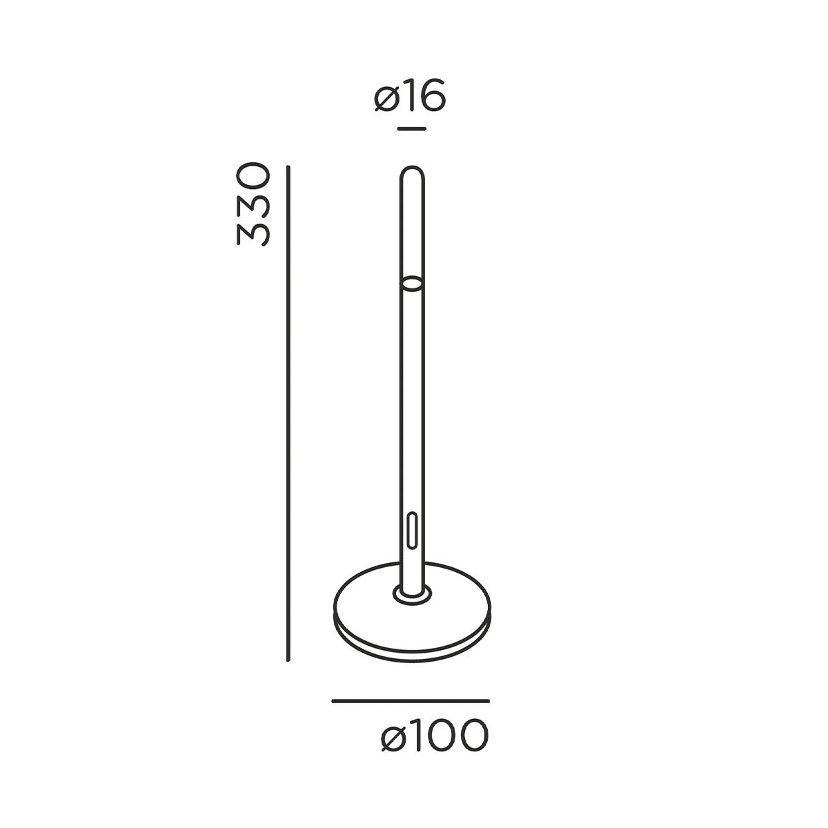 IP44.de glim Mobile Akku Tischleuchte, Ø: 10 cm, H: 33 cm True gold
