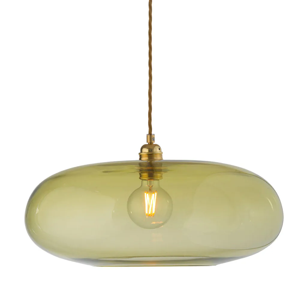Horizon Pendelleuchte XL Ø 45 cm, Olive, Gold