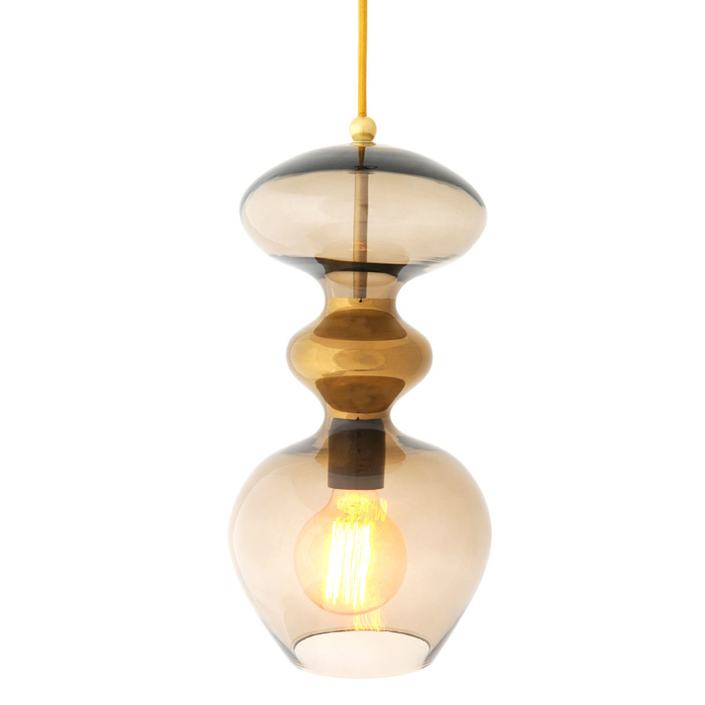 Ebb & Flow Futura Pendelleuchte M Ø 18 cm Futura Pendelleuchte M Ø 18 cm, Chestnut Brown Chestnut Brown Pendelleuchten – exklusive Designerlampe, mundgeblasen für Flur