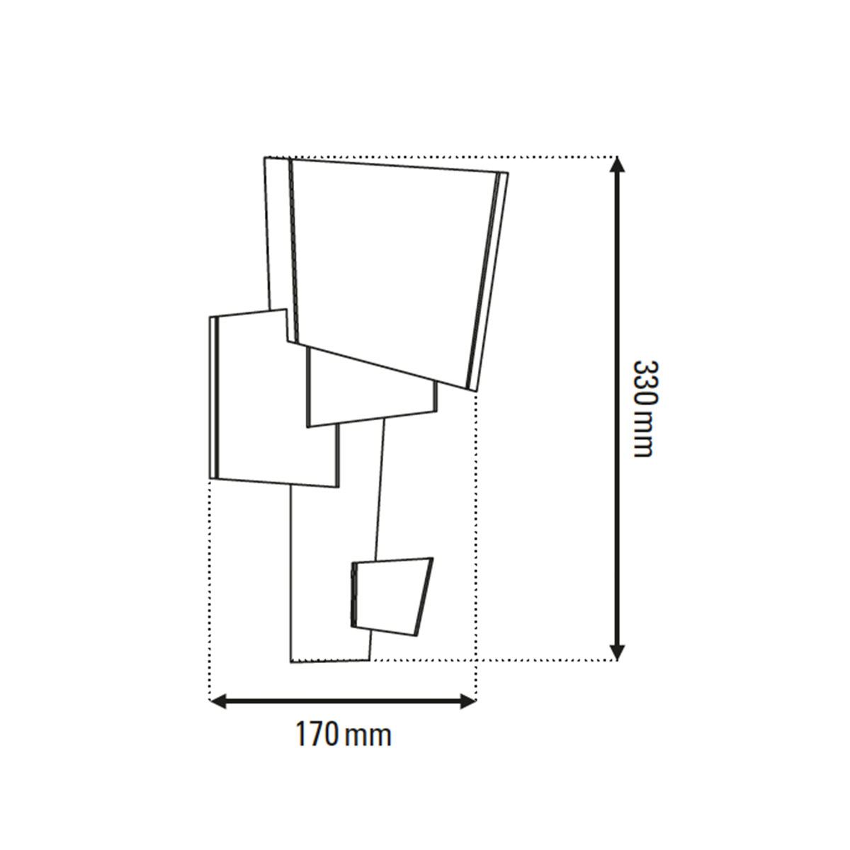 Map 1 Wall Wandleuchte H: 33 cm