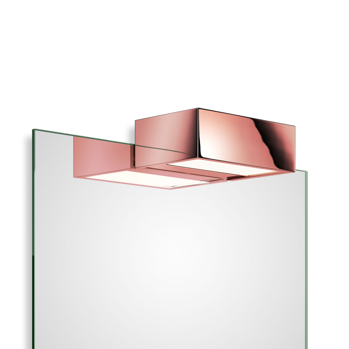 Box 1-15 N LED Spiegel Aufsteckleuchte Bad, Rosegold, B: 15 cm, Warmweiß 3000K