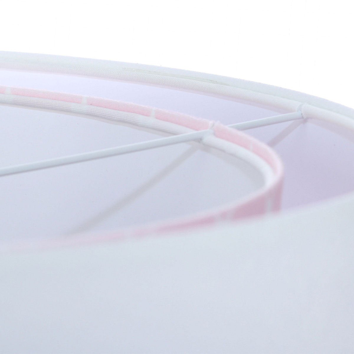 Kinder Pendelleuchte Sternenmuster, Ø: 50 cm, Weiß, Rosa
