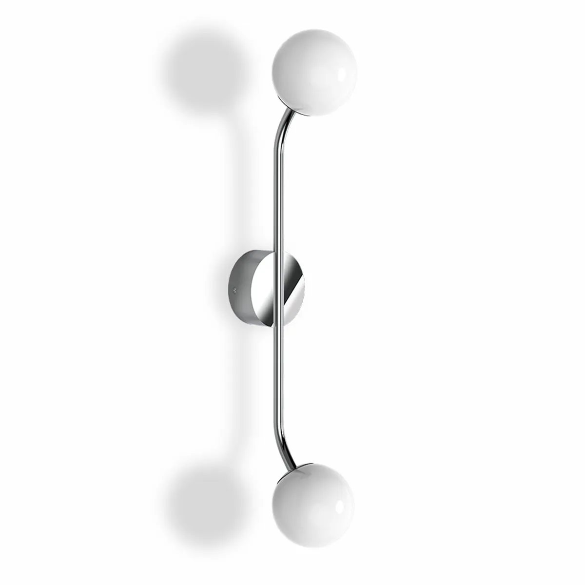 Exklusive Wandleuchte für Badezimmer und Gäste-WC – Decor Walther Pep Two Wandleuchte Bad, H: 49,5 cm, B: 8 cm, Chrom