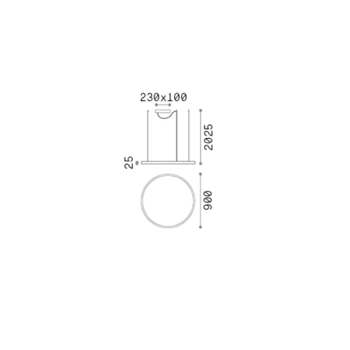 Oracle slim SP dali 3000K Pendelleuchte, Schwarz, Ø: 90 cm