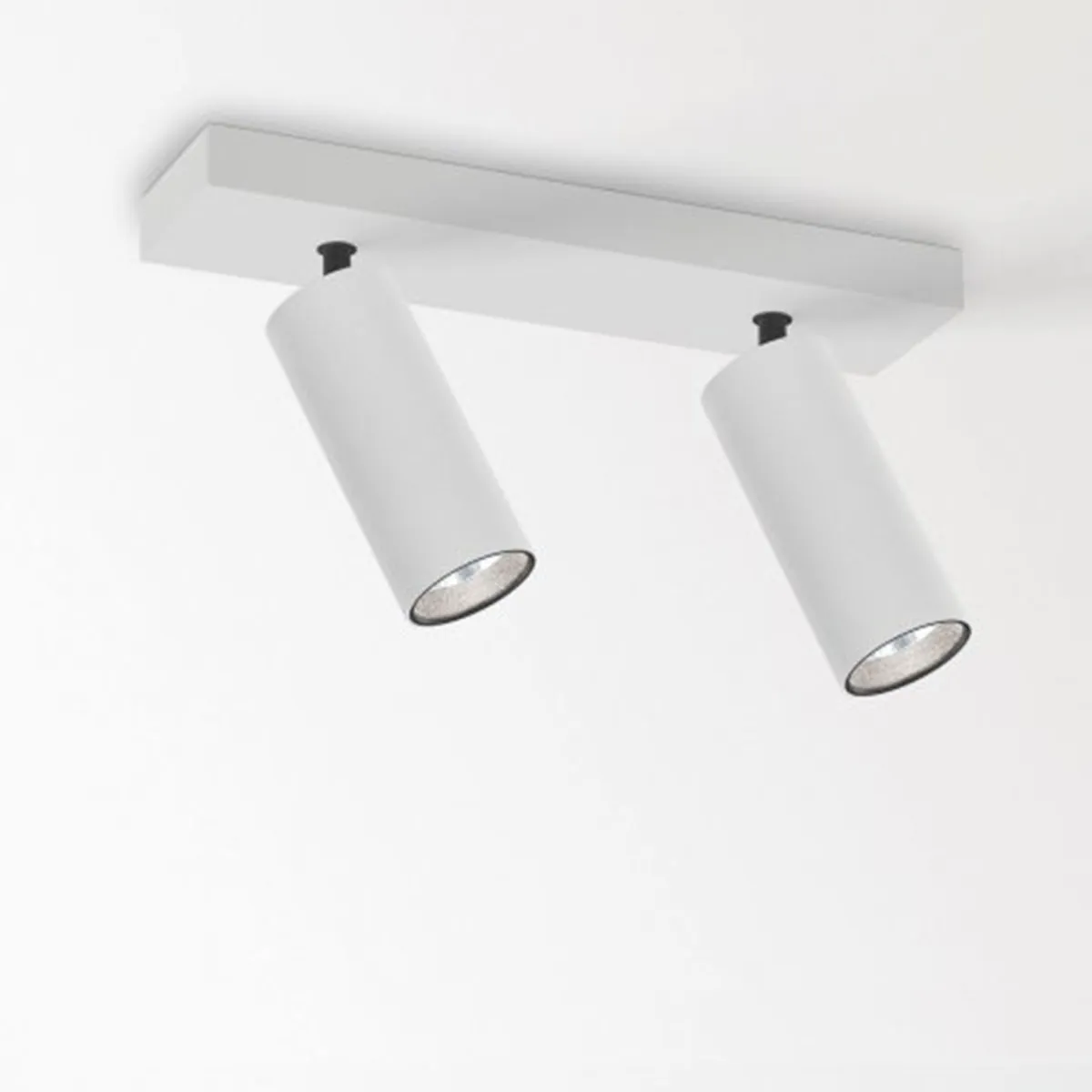 DeltaLight SPY 39 ON 2 93040 DIM8 Aufbaustrahler, Ø: 3,9 cm, L: 9,2 cm Weiß, Warmweiß 3000K, 40° Weiß Schwarz Modern & neutral – Design- für Küche schwenkbar & drehbar