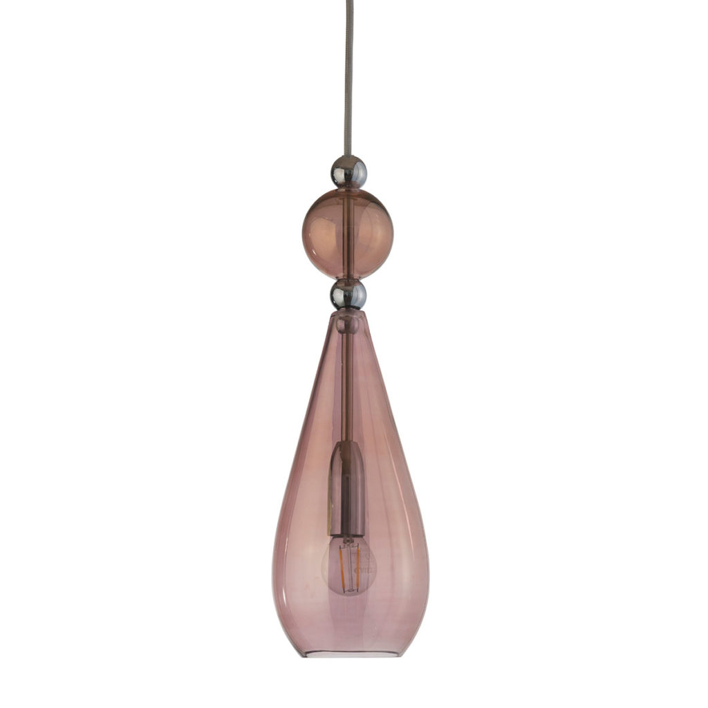 Ebb & Flow Smykke Pendelleuchte M Ø 12,5 cm Smykke Pendelleuchte M Ø 12,5 cm, Obsidian Silber Obsidian Silver Pendelleuchten – Designleuchte, mundgeblasen für Wohnzimmer