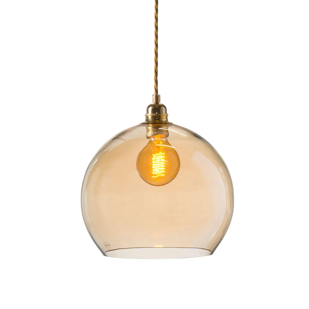 Rowan Pendelleuchte L Ø 28 cm, Golden Smoke, Gold