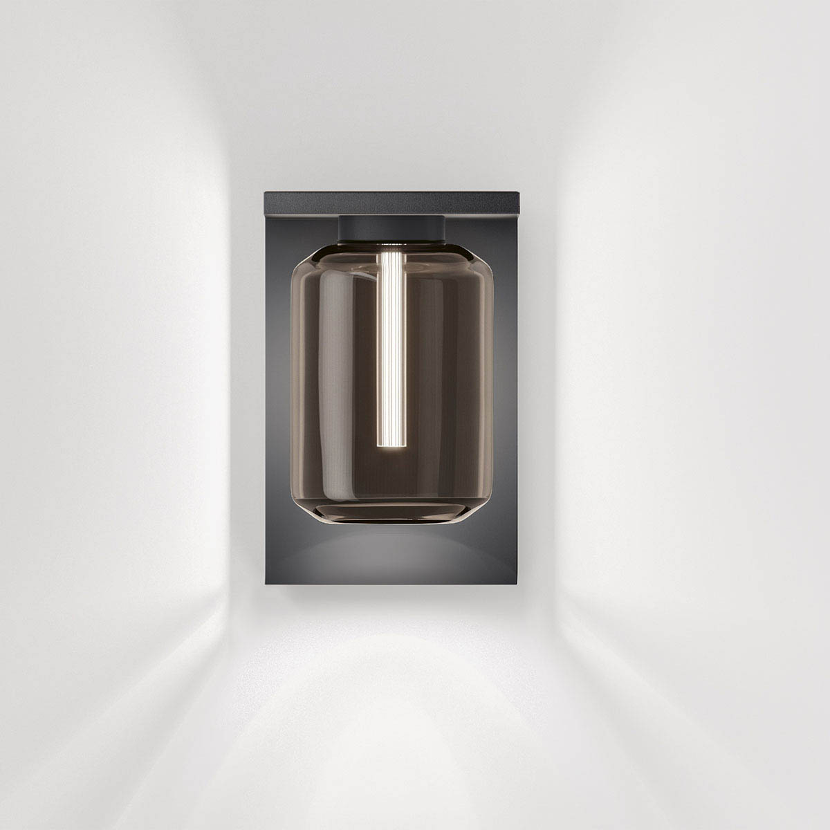 Außen Wandleuchte moderne Laterne ansciht von vorne IP44.de dia F Wandleuchte, H: 21,9 cm, B: 14 cm Deep Black