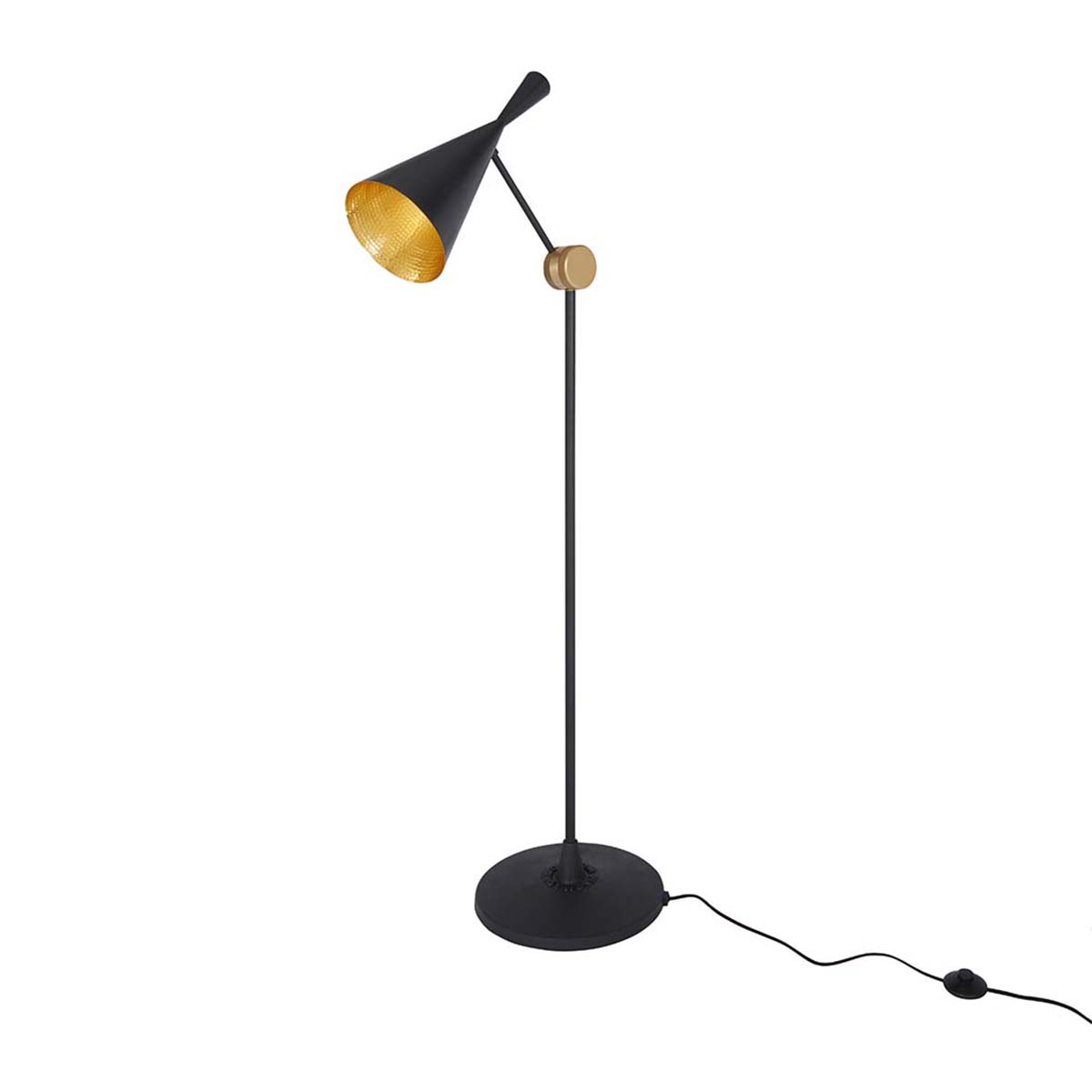 Tom Dixon Beat LED Stehleuchte, H: 157 cm, Schwarz Tom Dixon Beat LED Stehleuchte, H: 157 cm, Schwarz