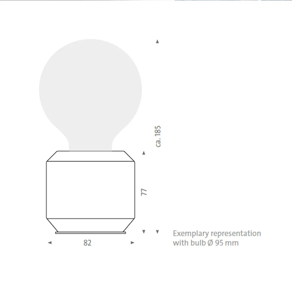 Oskar dim Tischleuchte, Ø: 8,2 cm, H: 7,7 cm, Industrial