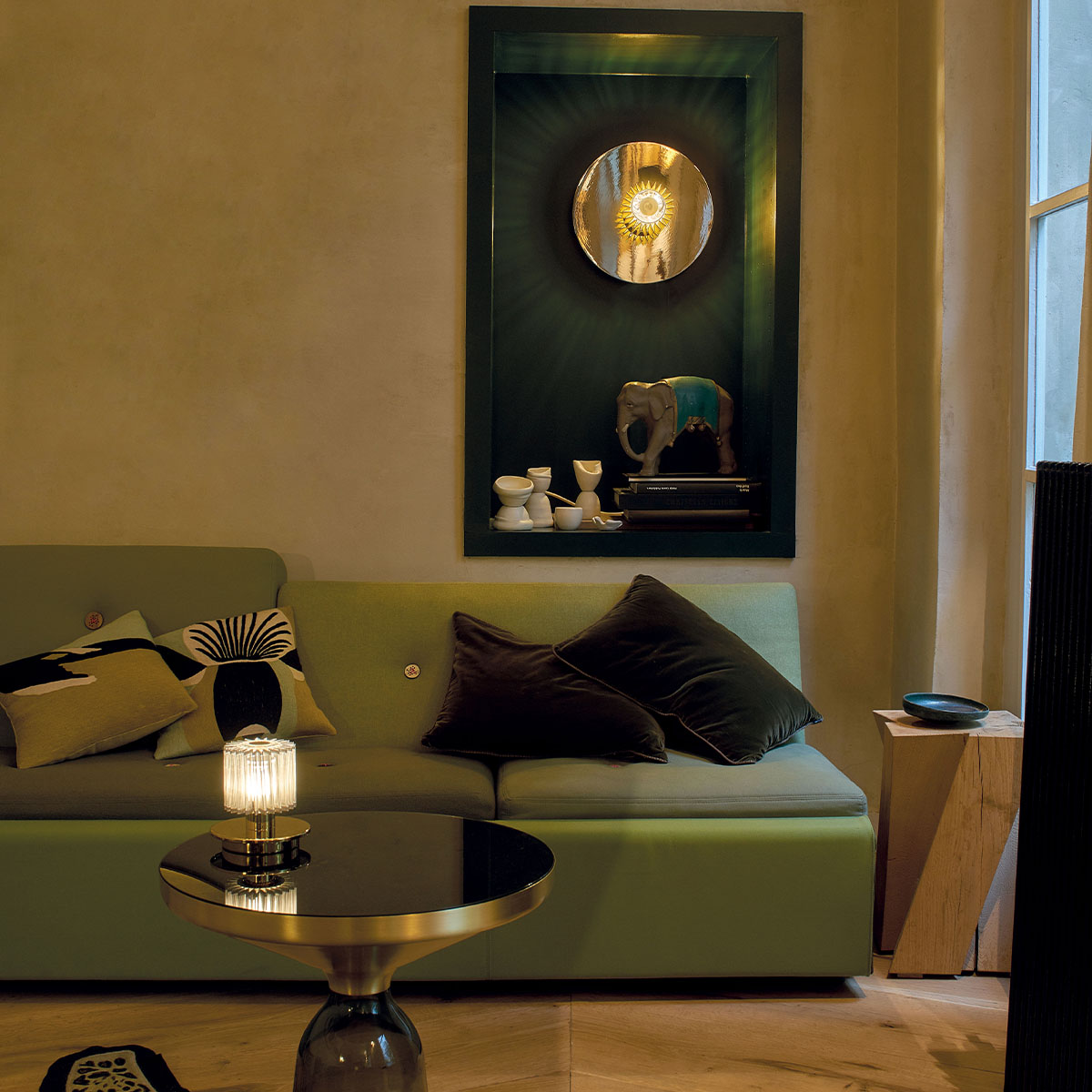 In The Sun 130 Akku Tischleuchte, Ø: 13 cm Silber, Netz Silber – exklusive Designerlampe aus dem Hause DCW Editions passt perfekt auf den Beistelltisch